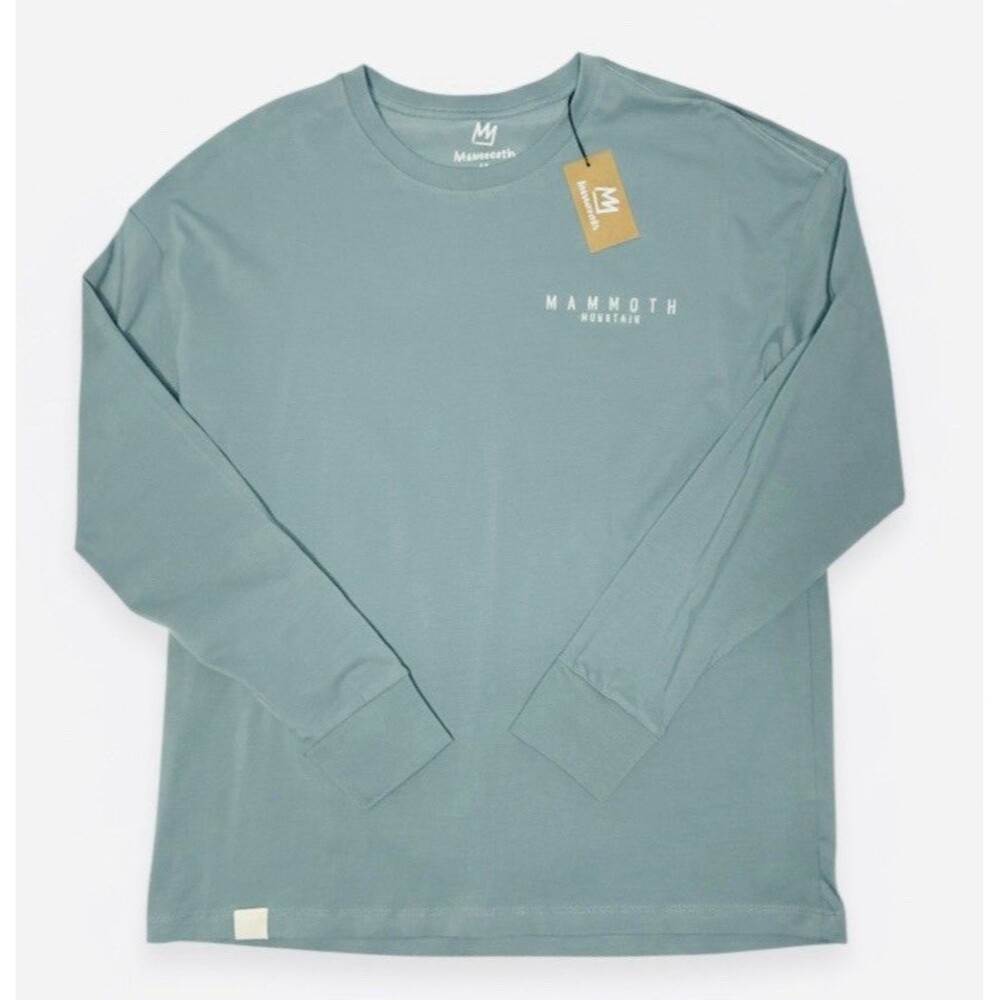 Men's Mammoth Mountain Elevation SS Long Sleeve Green Logo T-Shirt - M